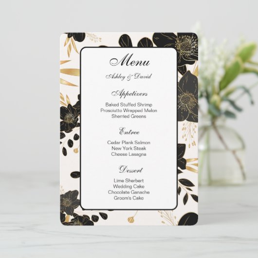 Kaart van het Wedding Menu (Staand voorkant)