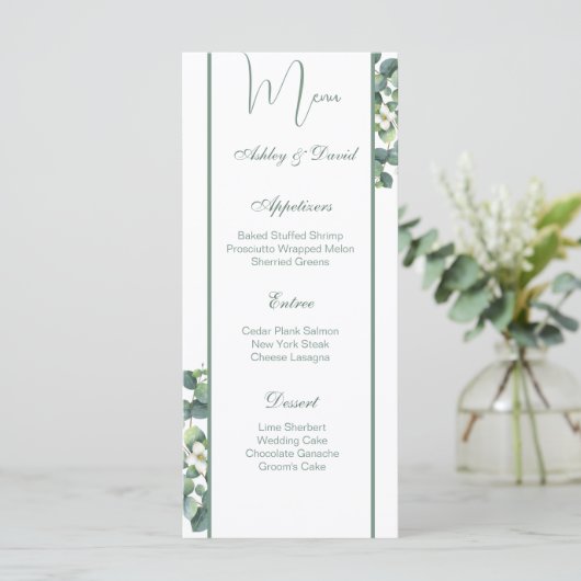 Kaart van het Wedding Menu (Staand voorkant)