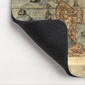 Kaart van het Wereld Antiek Wereldbol Muismat (Hoek)