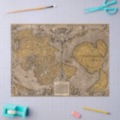 kaart van het wereldweefseldocument tissuepapier (Craft)