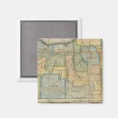 Kaart van het Westerne deel van de staat New York Magneet (Voorkant / Achterkant)