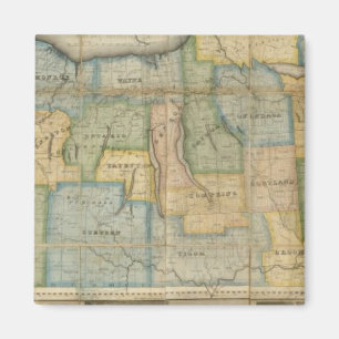 Kaart van het Westerne deel van de staat New York Magneet