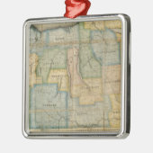 Kaart van het Westerne deel van de staat New York Metalen Ornament (Links)
