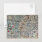  kaart van het Zee van Carta Marina (Voorkant / Achterkant)