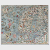  kaart van het Zee van Carta Marina Cadeaupapier (Vlak)