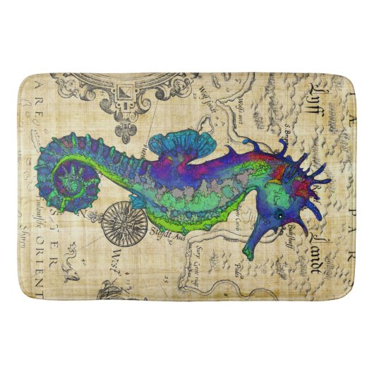  kaart van het zeepaard badmat (Voorkant)