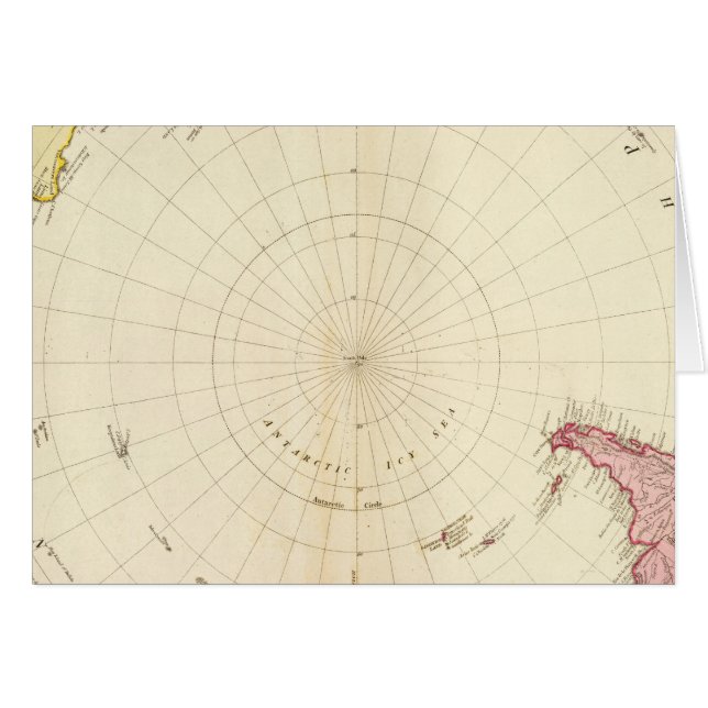 kaart van het zuidelijk halfrond (Voorkant Horizontaal)