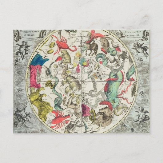 Kaart van het zuidelijk halfrond (Voorkant)