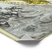 Kaart van het zuidelijk halfrond 2 poster (Hoek)