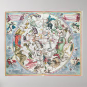 Kaart van het zuidelijk halfrond poster (Voorkant)