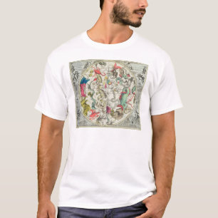 Kaart van het zuidelijk halfrond t-shirt