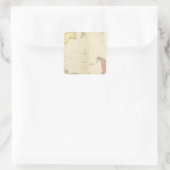 kaart van het zuidelijk halfrond vierkante sticker (Tas)