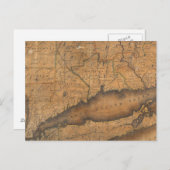 Kaart van het zuidelijke deel van de staat New Yor (Voorkant / Achterkant)