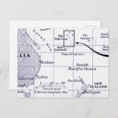 Kaart van het zuidelijke deel van de Stille Oceaan (Voorkant / Achterkant)