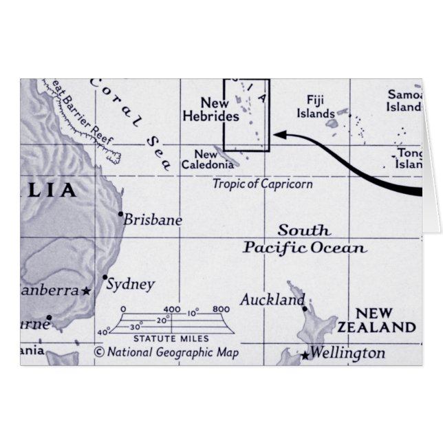 Kaart van het zuidelijke deel van de Stille Oceaan (Voorkant Horizontaal)