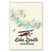 kaart van het Zurich-meer (Voorkant)