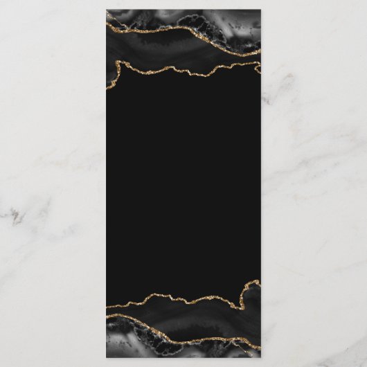 Kaart van het zwarte en goudfotomenu (Achterkant)