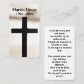 Kaart van het Zwarte Kruis begrafenisgebed Visitekaartje (Voorkant / Achterkant)