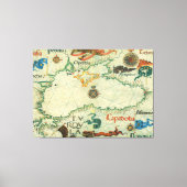  kaart van het zwarte Zee (1559) Canvas Afdruk (Voorkant)