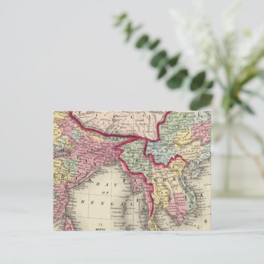 Kaart van hindoostan, verder India, China en Tibet