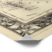 Kaart van hindoostan, verder India, China en Tibet Poster (Hoek)