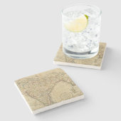 Kaart van Hindostan of India Stenen Onderzetter (Zijkant)