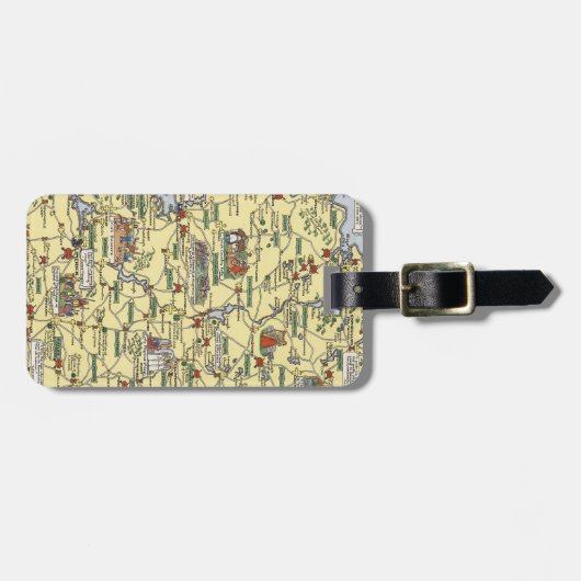 Kaart van historisch Ierland Bagagelabel (Voorkant horizontaal)