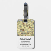 Kaart van historisch Ierland Bagagelabel (Achterkant verticaal)