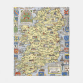 Kaart van historisch Ierland Fleece Deken (Voorkant)