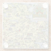 Kaart van historisch Ierland Glazen Onderzetter (Achterkant)