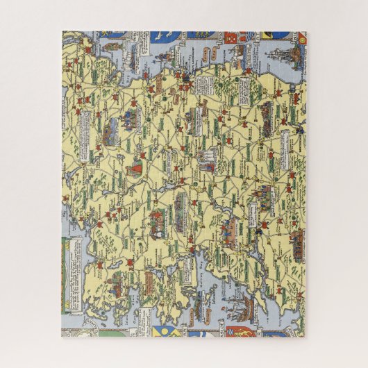 Kaart van historisch Ierland Legpuzzel (Verticaal)