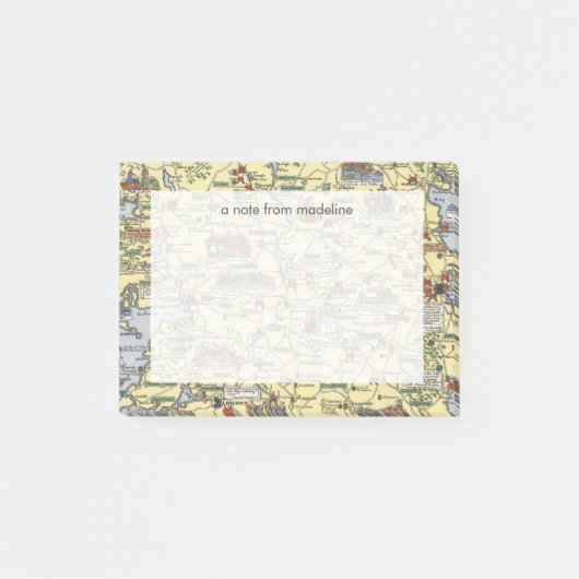 Kaart van historisch Ierland Post-it® Notes (Voorkant)