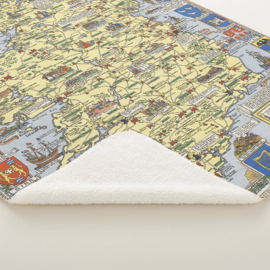 Kaart van historisch Ierland Sherpa Deken (3/4)