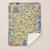 Kaart van historisch Ierland Sherpa Deken (Voorkant)