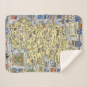 Kaart van historisch Ierland Sherpa Deken (Voorkant (horizontaal))