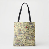 Kaart van historisch Ierland Tote Bag (Voorkant)