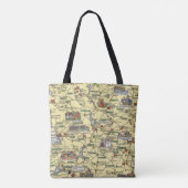 Kaart van historisch Ierland Tote Bag (Achterkant)