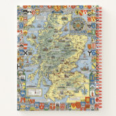 Kaart van historisch Schotland Notitieboek (Achterkant)