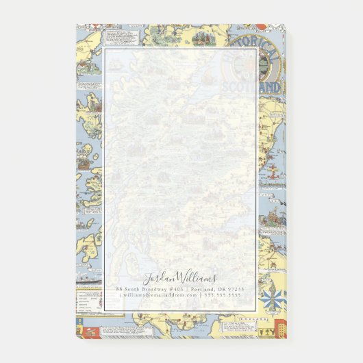 Kaart van historisch Schotland Post-it® Notes (Voorkant)