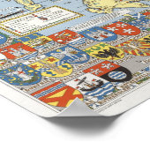 Kaart van historisch Schotland Poster (Hoek)