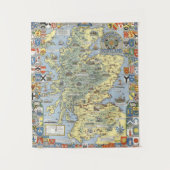 Kaart van historisch Schotland Wandkleed (Voorkant)