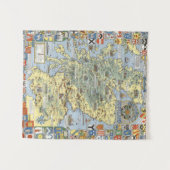 Kaart van historisch Schotland Wandkleed (Voorkant (horizontaal))