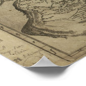 Kaart van Holland 1583 - Leo Belgicus Poster (Hoek)