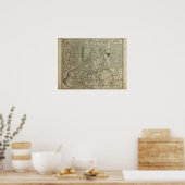 Kaart van Holland 1583 - Leo Belgicus Poster (Keuken)