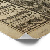 Kaart van Holland 1609 - Claes Jansz Visscher Poster (Hoek)