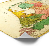 Kaart van Holland 1809 - Koninkrijk Holland Poster (Hoek)