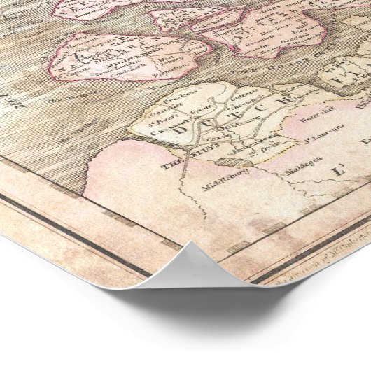 Kaart van Holland 1818 - John Pinkerton Poster (Hoek)