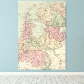  kaart van Holland (1873) Canvas Afdruk (Insitu (Houten vloer))