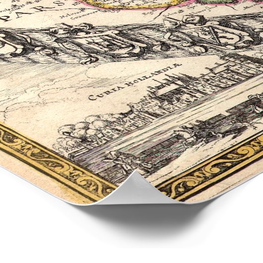 Kaart van Holland Poster (Hoek)