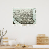 Kaart van Holyoke, Massa vanaf 1877 Poster (Keuken)